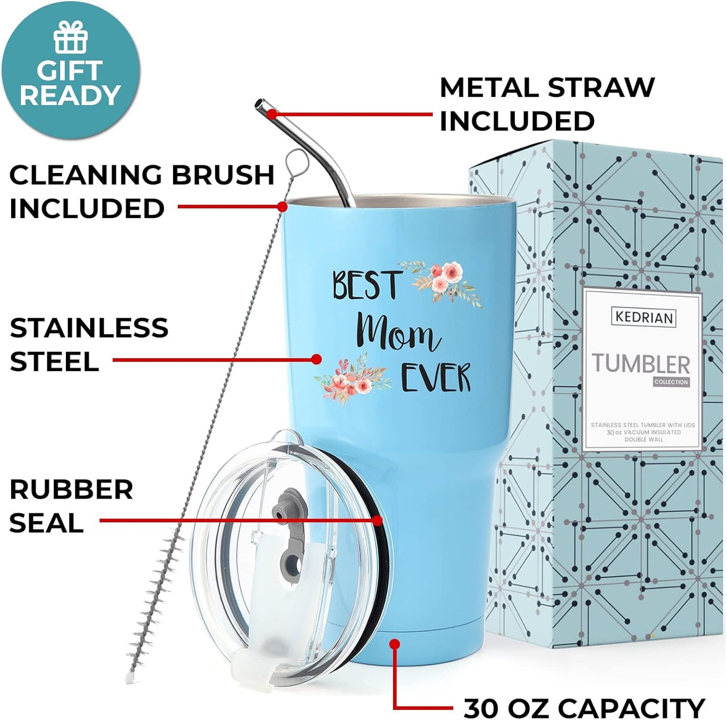 DISCONTINUED Mom Tumbler 30Oz, Coffee Tumbler for Women, Coffee Mugs for Mom, Best Mom Mug, Coffee Mug for Women, Tumbler for Mom Travel Mug, Mothers Day Gifts for Mom Gifts, Mom Birthday Gifts