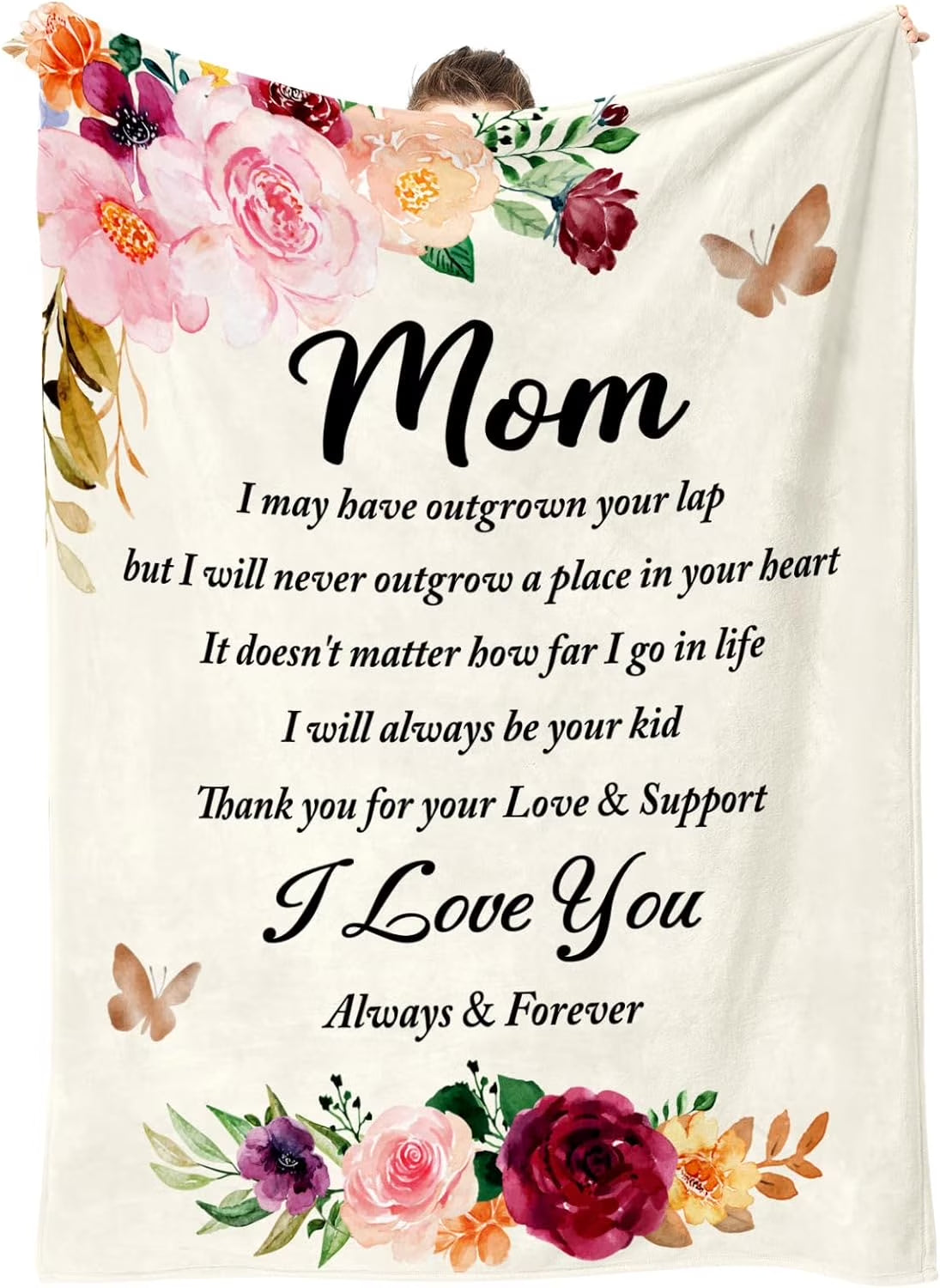Gifts for Mom, Mom Blanket, Birthday Gifts for Mom, Mom Gifts for Christmas Valentines Mothers Day, Presents for Mom, Mom Gifts from Daughters Son, Mom Throw Blanket 60" X 50"