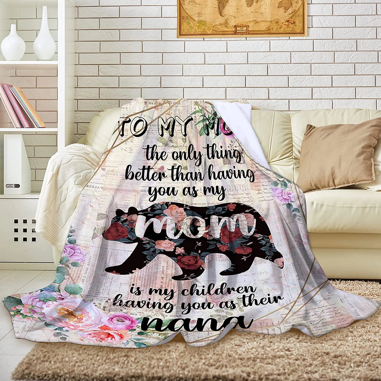 Mom Gifts,Gifts for Mom, Mom Birthday Gifts,To My Mom Blanket,Christmas Day Gifts for Mom, Mom Birthday Gifts from Daughter Son,Soft Throw Blanket-50 × 60"