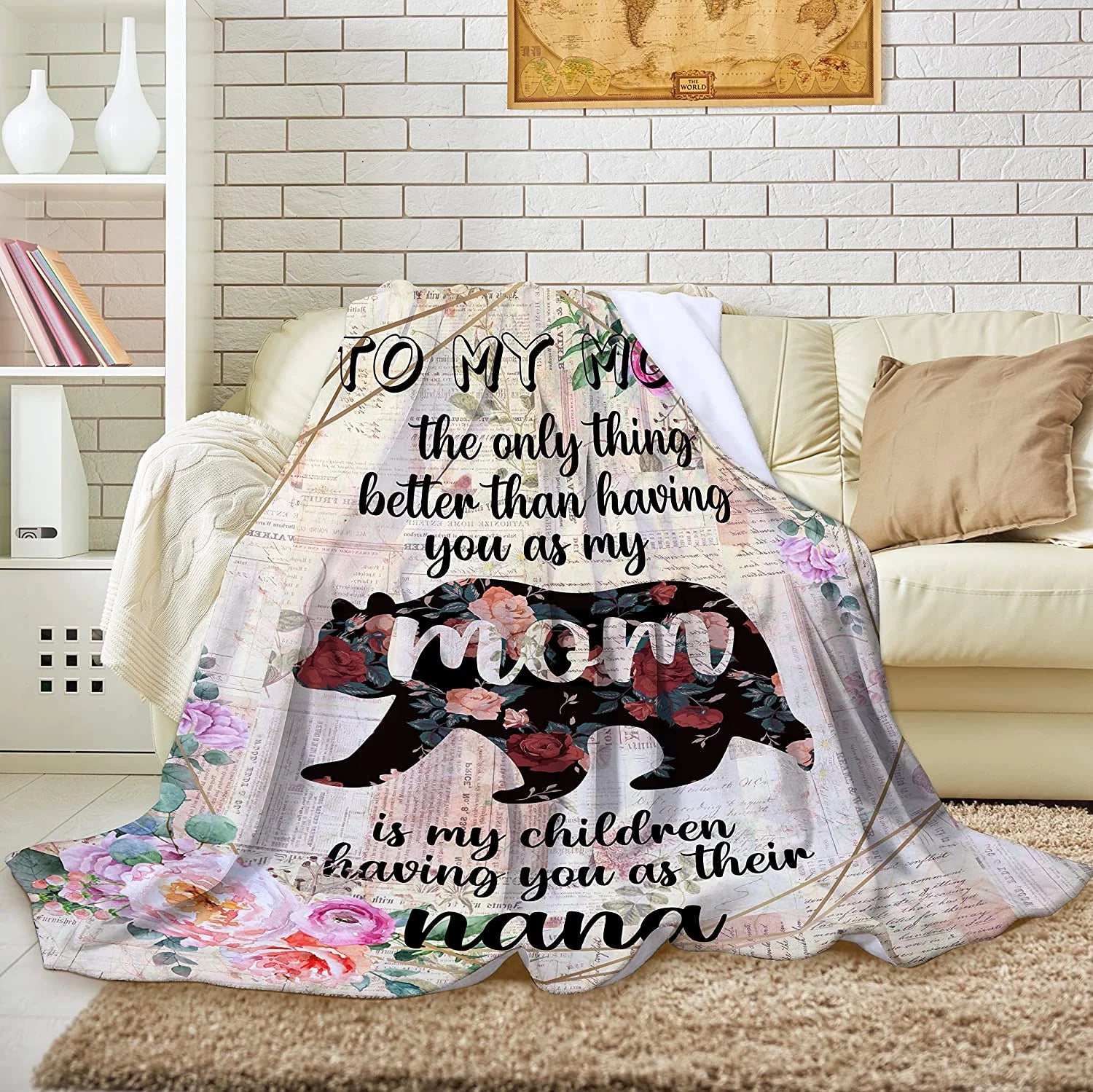 Mom Gifts,Gifts for Mom, Mom Birthday Gifts,To My Mom Blanket,Christmas Day Gifts for Mom, Mom Birthday Gifts from Daughter Son,Soft Throw Blanket-50 × 60"