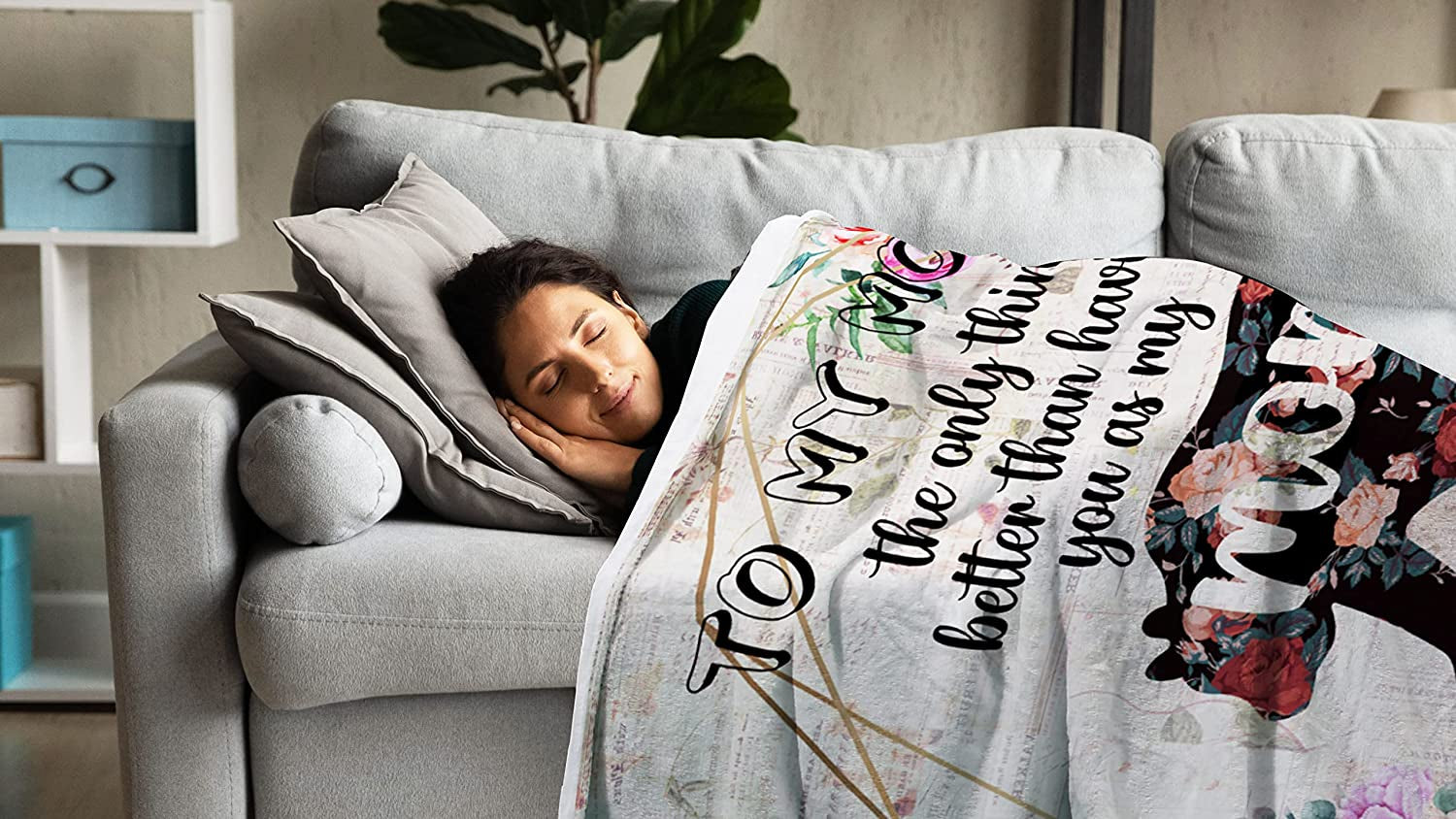 Mom Gifts,Gifts for Mom, Mom Birthday Gifts,To My Mom Blanket,Christmas Day Gifts for Mom, Mom Birthday Gifts from Daughter Son,Soft Throw Blanket-50 × 60"