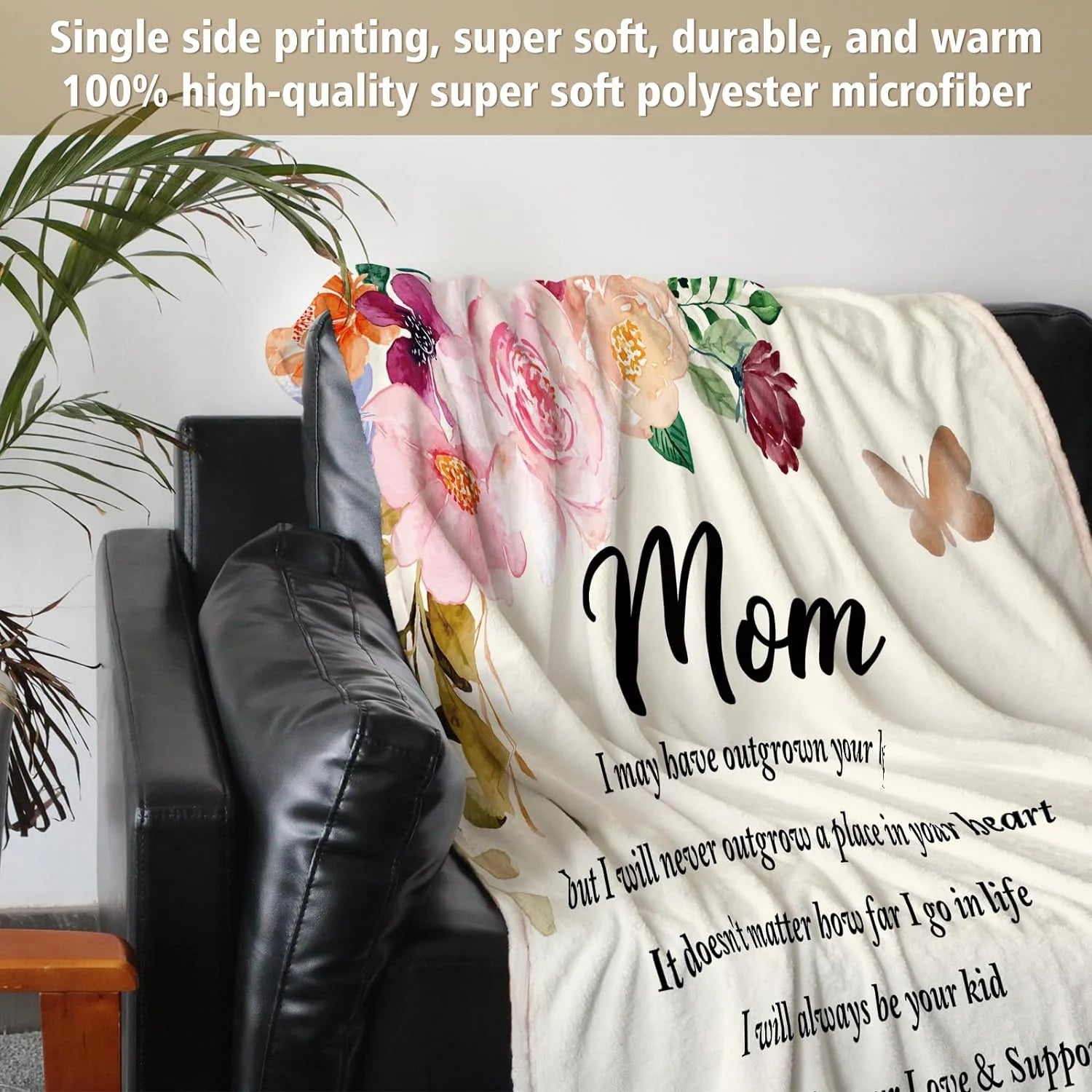 Gifts for Mom, Mom Blanket, Birthday Gifts for Mom, Mom Gifts for Christmas Valentines Mothers Day, Presents for Mom, Mom Gifts from Daughters Son, Mom Throw Blanket 60" X 50"