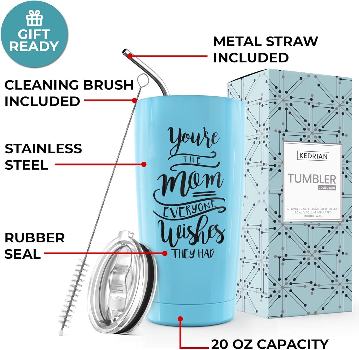 DISCONTINUED Mom Tumbler 20Oz, Coffee Tumbler for Women, Coffee Mugs for Mom, Best Mom Mug, Coffee Mug for Women, Tumbler for Mom Travel Mug, Mothers Day Gifts for Mom Gifts, Mom Birthday Gifts